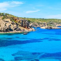 White sand beach in Portinatx