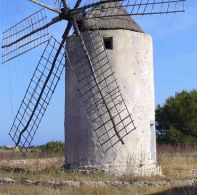 Route through the mills of Formentera